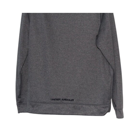 Under Armour Sweatshirt Size Large Hoodie Hooded Pullover Men Gray Blue Logo. - Picture 7 of 7